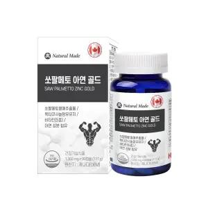 네츄럴메이드 쏘팔메토 아연 골드 1300mg x 90캡슐
