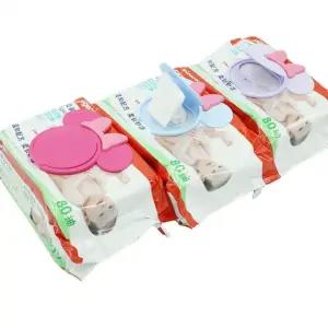 72매 캡형 국산 대용량 두꺼운 아기 유아 물티슈 10팩 구성