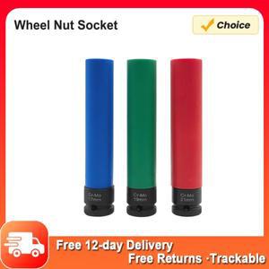 휠매트 카펫 러그 너트 임팩트 소켓 CR-MO 마링 방지  깊은 얇은 벽 12 인치 드라이브 21 mm