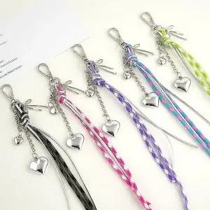 (쓰러담아) 하트 로프 키링 백참 스트랩 키홀더 가방 (WFJ42FL)