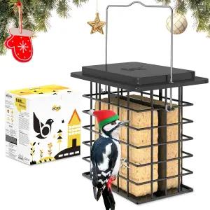 본 수트 피더 아웃도어용 버드 더 높은 그리드가 있는 홀더 케이지 내후성 금속 지붕 올 메탈 더블 용량