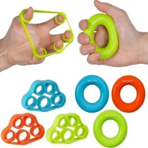 핸드 그립 강화기 핑거 운동기 근력 트레이너(6 PCS) 신소재 팔뚝 운동 스트레칭기 손목 터널 트리거 말렛