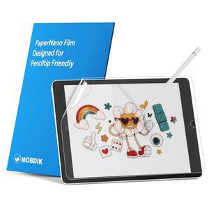 [미국배송] MOBDIK 2팩 페이퍼필 스크린 프로텍터 IPAD 9/8/7(10.2인치 2021/2020/2019 9/8/7세대)과 호환되며 자연스러운 필기를 위해 제작되었으며 눈부심 방지 및 간편한 설치 키트 포함