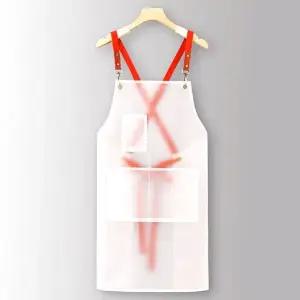 방수앞치마 주방 미용실 식당 반투명 앞치마 화이트 (WFJPW72)