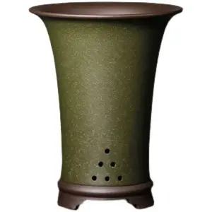 흙과 고풍스런 자사 꽃 도자기 생화 화분