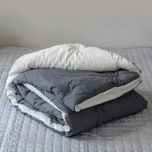 극세사 차콜 차렵이불 이불 싱글 here호텔 (WFJQWRN)
