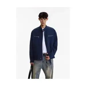 키체샵 남성 바람막이 점퍼 빈티지 해링턴 워싱 캔버스 재킷 봄 차이나 코트 HO1