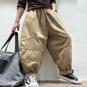 빛채운 여성 기모 슬러브 캐주얼 바지 겨울 빈티지 솔리드 보온 OPH4