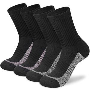 크루 양말 여성 운동 하이킹 러닝 쿠션 컴프레션 양말 3-5켤레