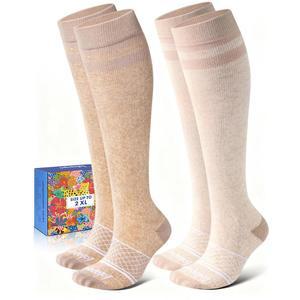 여성 남성용 랄라파 코튼 압축 양말 - 20-30mmHg 순환 그리드 아치 지지대 양말 2켤레, 통기성