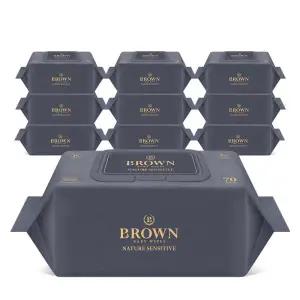 브라운 물티슈 네이처 센시티브 아기 물티슈 70매 캡형 10팩 447086