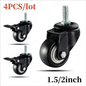 4개세트 가구 캐스터 1.52인치 M8M10 나사형 스위블 휠 브레이크 유무 선택 가능 중량용 커피 테이블 의자