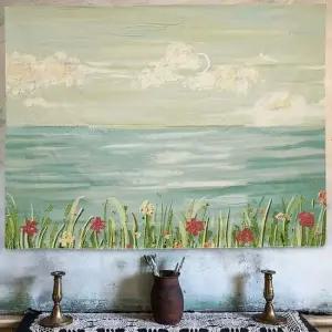 대형 패브릭 포스터 유화 수평선 L 인테리어소품 벽장식 집꾸미기 인테리어포스터 벽인테리어소품