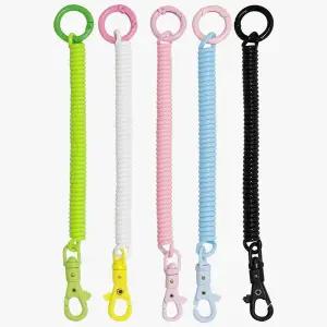 스프링 체인 컬러 키 플라스틱 키링 WFI771B