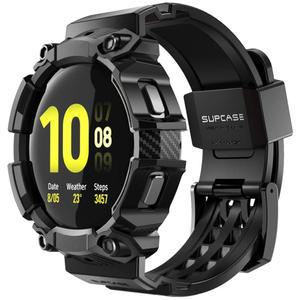 갤럭시 워치 6 44mm 케이스, 밴드 유니콘 비틀 프로 , [스크래치 방지] [범퍼 프로텍터] / 5 4 44mm, 블랙 스트랩 밴드가 조절 가능한 러기드 남성 커버