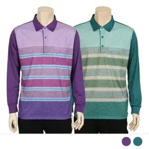 고품질 봄 빅사이즈 티셔츠 pk티셔츠 30대남성 긴팔티 면 (WFJREOD)