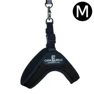 M 블랙 스웨이드 강아지 하네스 NO2 (WFJR3F7)