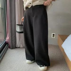 윈터와이드 기모 스판 뒷밴딩 슬랙스 (2color)