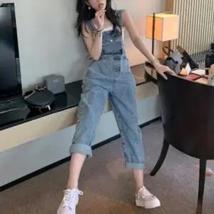 오버롤 인기 데님 멜빵팬츠 점프수트 감성 점프수트 (KYR-WFH4ZD2)