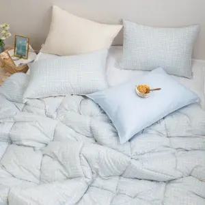 리빙홈 달콤한 체크 소프트 마이크로 차렵 이불세트 SS   이불 + 베개커버