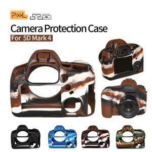 픽셀 DSLR 실리콘 보호대 캐논 5D Mark4 카메라 바디 커버 아머 스킨 케이스