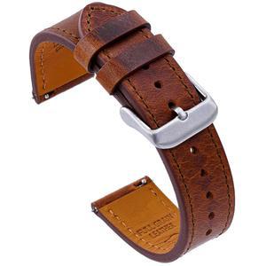 벤치마크 가죽 시계 밴드 u2013 이탈리아 야채 무두 매끄럽거나 소박한 풀 그레인 스트랩 퀵 릴리스 스프링 바 색상 및 너비 선택 18mm, 20mm, 22mm