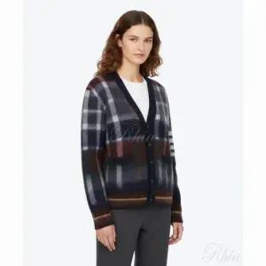 톰브라운 깅엄 헥터 타탄 체크 브이넥 가디건 니트웨어 시즈널 멀티 MKC559AY8008996