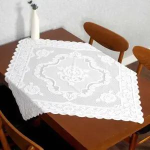 식탁덮개 테이블보 레이스 사각식탁보 아이보리 테이블보 레이스 식탁덮개 사각식탁보 아이보리