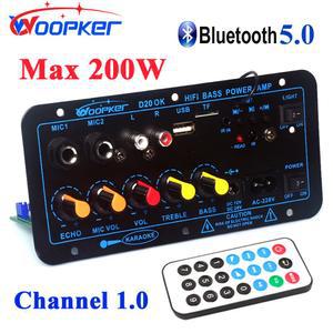 음향판 Woopker 앰프 보드 60 200W 블루투스 USB FM 라디오 TF 플레이어 오디오 서브 우퍼 DIY 자동차 트럭 RV 캠핑카