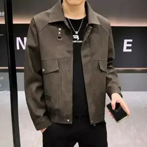 남성 캐주얼 추동 아침 재킷 가죽 점퍼 셔틀버스 패피4