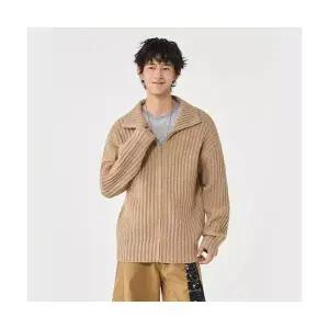 남자 니트 터틀넥 스트라이프 카디건 스웨터 가을 겨울 가디건 유행4