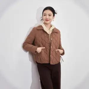 여친 점퍼 패딩다운 오리털 경량 패딩 겨울 따뜻한 긴팔 퀼팅 코트 패피4