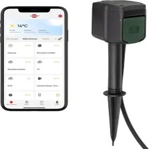 브레넨스툴 스마트 전원 스트립/아웃도어 소켓 2방향을 접지 꼬치 장착 플레이트와 연결(알렉사 Google