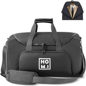 여행용 호미글람 의류 가방 - 신발 수납공간과 어깨끈 내주름성 휴대용 출장/주말 휴가용 컨버터블 2-in-1