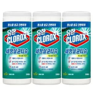 유한락스 세정 살균 소독 티슈 후레시 35매x3개 세정살균티슈 세정티슈