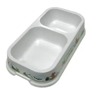 애완동물 강아지 고양이 식기 밥그릇 2구 애견 사료 그릇 식사 용기