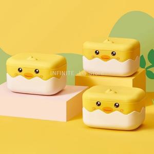 라포식 1PC 오리 디자인 비누 접시 플라스틱 상자 욕실 세면대 액세서리 배수구