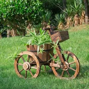 꽃수레 빈티지 정원 받침대 장식 모양 마차 삼륜 조경 화단 자전거 화분 꾸