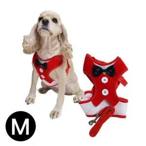 우쭈쭈 하네스 M 하네스 턱시도 레드 강아지 세트 (WFJ7U69)