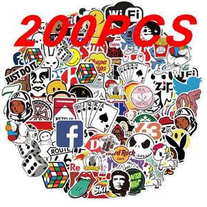 50/100/200Pcs 멋진 패션 브랜드 로고 스티커 DIY 노트북 스케이트 보드 수하물 자전거 오토바이 전화 자동