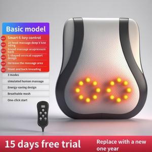 전기 마사지 목 베개 지압 머리 에어백 Ttraction 바디 뒤로 허리 마사지 자동차 난방 진동 마사지