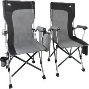 Ablazer 2팩 캠핑 의자 컵 홀더 및 쿨러 백 LBS 잔디 지원 야외 낚시 RV 여행용 접이식
