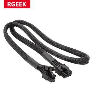 RGEEK 60cm 18AWG PCIE 8핀에서 8핀(6+2) 핀 GPU 전원 공급 케이블 msi호환 A850GL ATX3.0 화이트 코드용