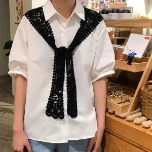 레이스 펀칭 망토 여자 페이크 숄 WFGO76J