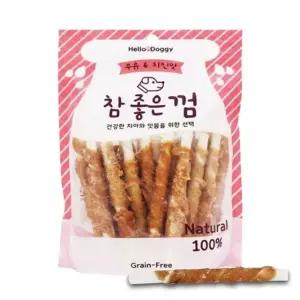간식 24P 강아지 좋은껌 참 치킨맛 헬로도기 우유 (WFJ7XBT)