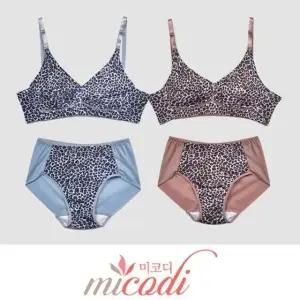 속옷세트 노와이어 세트 인견속옷 호피패턴 인견 (WFK6OV5)