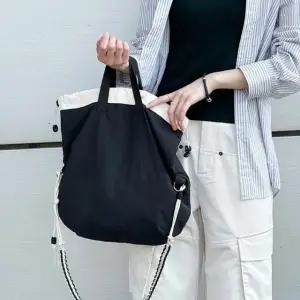 칼라 매듭끈 조리 토트 크로스 가방 블랙 (WFK9AK7)