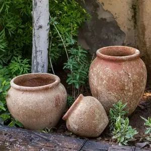 빈티지 항아리 화분 토분 토기 도자기 대형 있음 구멍 골동품
