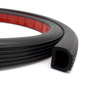 PACIXU D 모양 고무 씰 스트립 자동차 보트 RV 슬라이드 아웃 해상 차고 문/창문 등을 위한 3/4인치 자가 접착 EPDM 날씨 스트리핑 개스킷 13.1피트