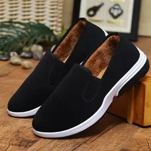 [하프클럽/]겨울 기모 슬립온 신발 남성 방한 발편한